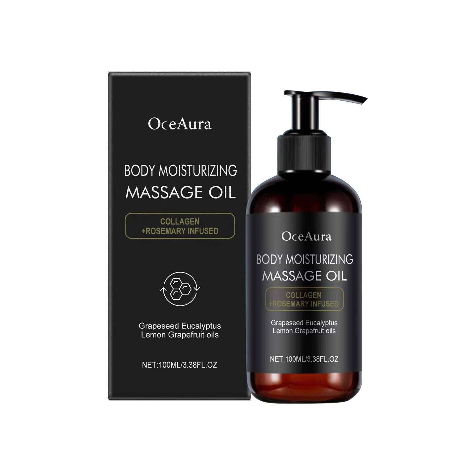 Huile de Massage hydratante pour le corps, nourrissante, lissante, raffermissante, apaisante, éclair