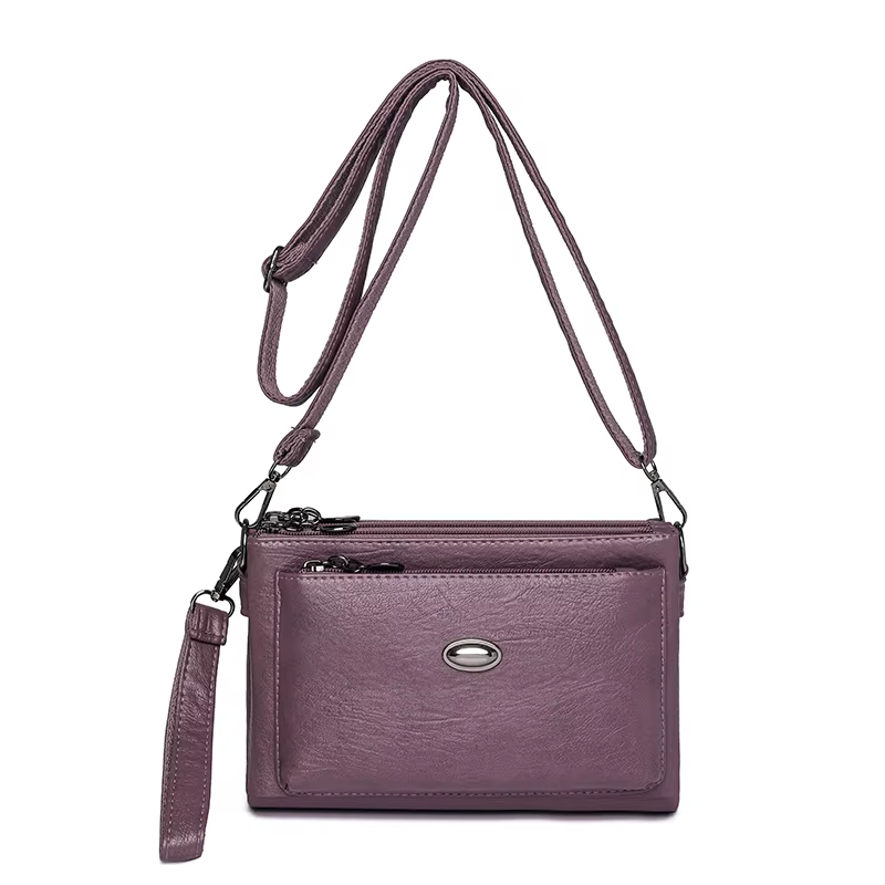 Sac à main multicouche en cuir souple pour femmes, nouvelle mode, sac pour maman moyenne et âgée, ce