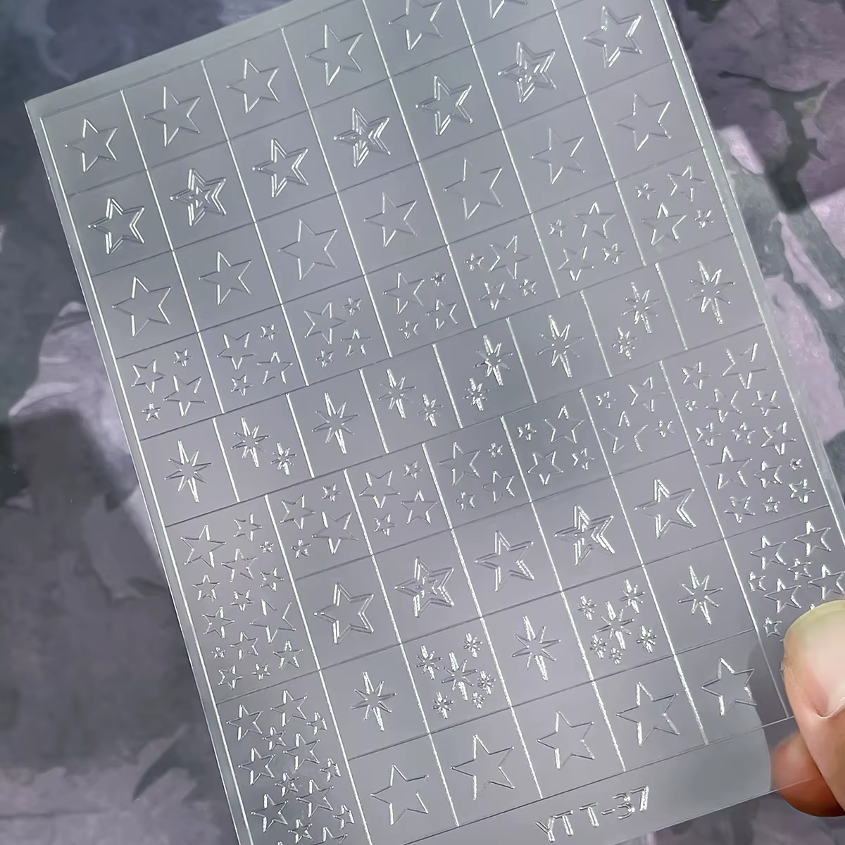 Autocollants pour ongles français multi-design, autocollants transparents à carreaux peints par pulv