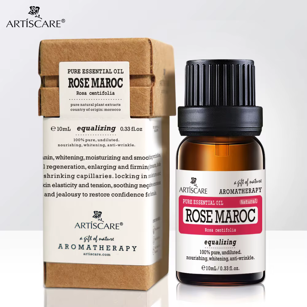 Huile essentielle de Rose 100% naturelle, 10ml, huiles de Massage hydratantes et hydratantes, soins 