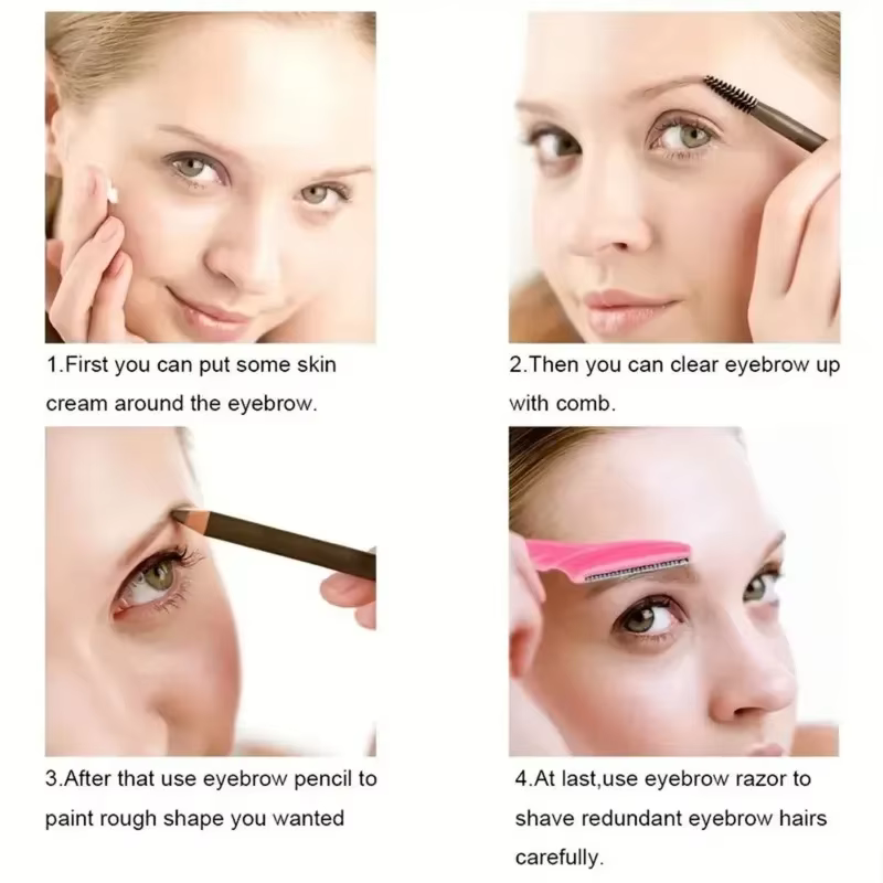 Rasoir à sourcils pour femmes, outils dermaplanage exfoliants polyvalents et rasoir Facial avec couv