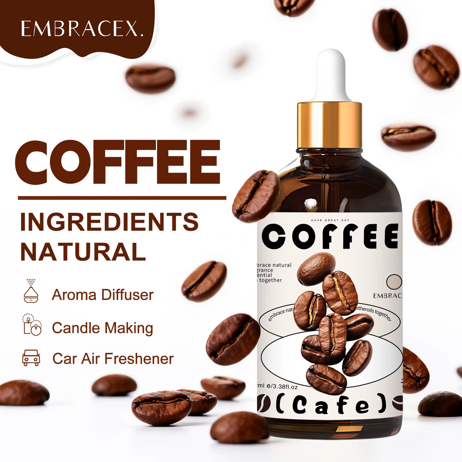 Huile essentielle de café 100 ml, huiles essentielles de qualité supérieure pour offrir en cadeau à 
