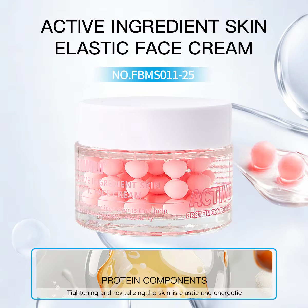 Crème hydratante pour le visage à base de protéines de collagène, nourrit et hydrate la peau, convie