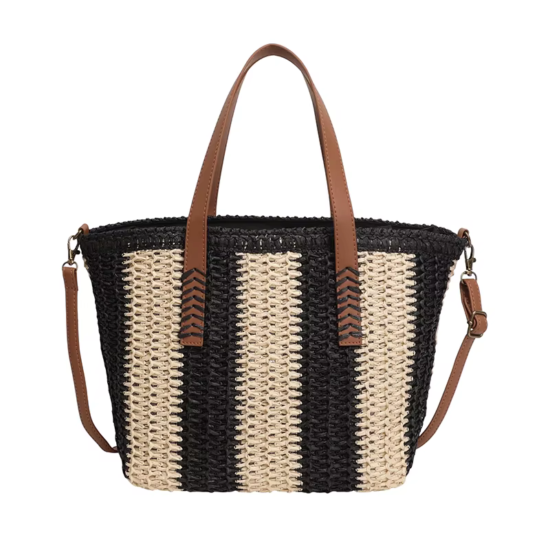 Sac en paille tressé à la main pour femme, petit sac carré tendance, sac à bandoulière décontracté p