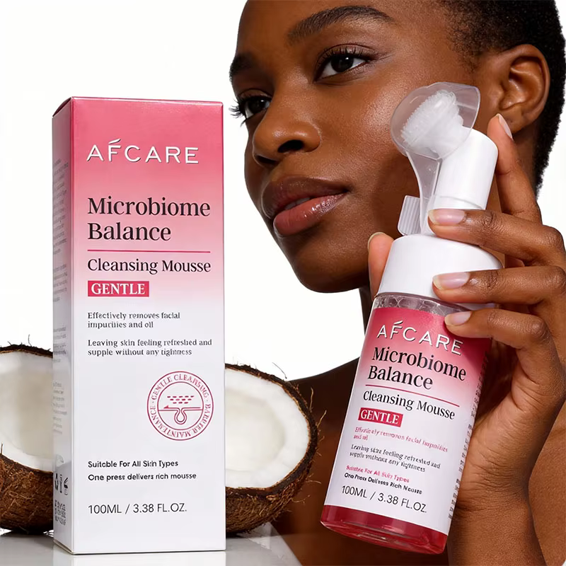 AFCARE Mousse Nettoyante Douce pour le Visage Peaux Sensibles et Sèches - Nettoyant Hydratant Quotid