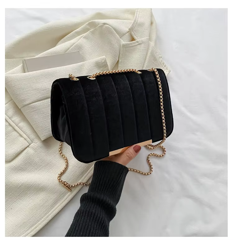 Petit sac carré en velours vintage pour femme, sac à main initié, sac à main de soirée élégant, sacs