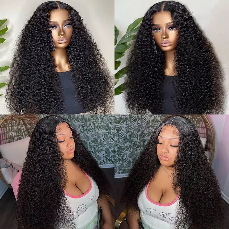 Perruques bouclées Deep Wave pré-plumées avec fermeture à lacet HD, cheveux humains sans colle, prêt