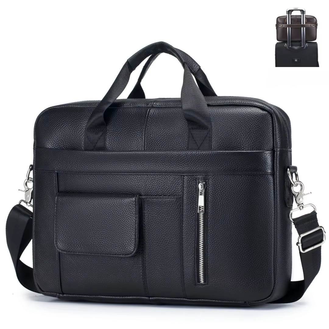 Nouveau sac pour homme - sac à main en cuir véritable pour homme, sac pour ordinateur en cuir de vac