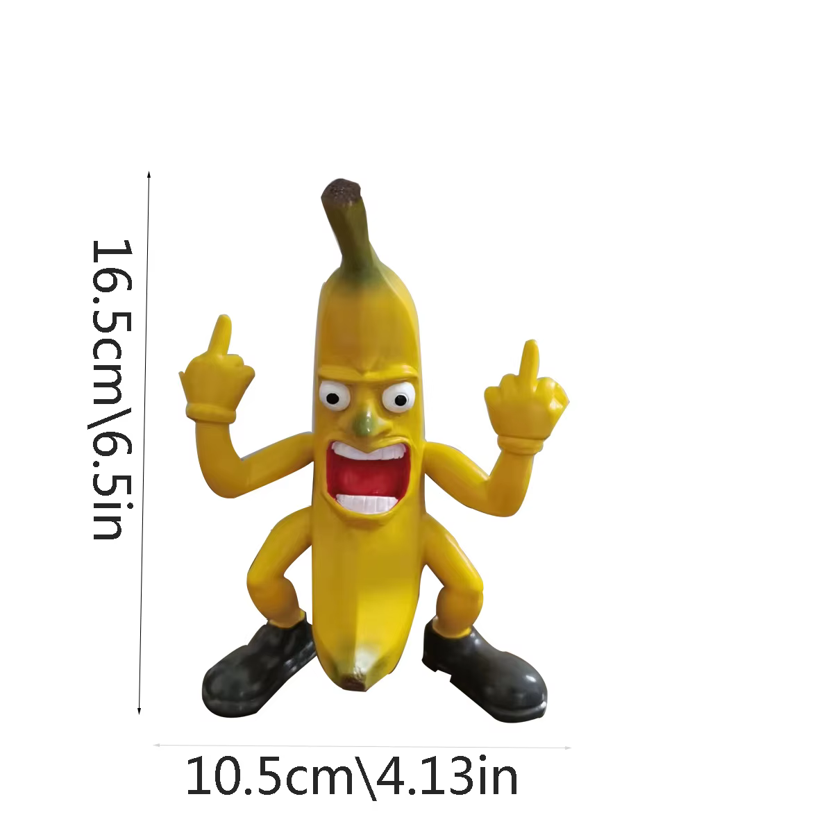 Statue de homme banane créative et amusante, artisanat en résine, décoration, doigt du milieu, petit