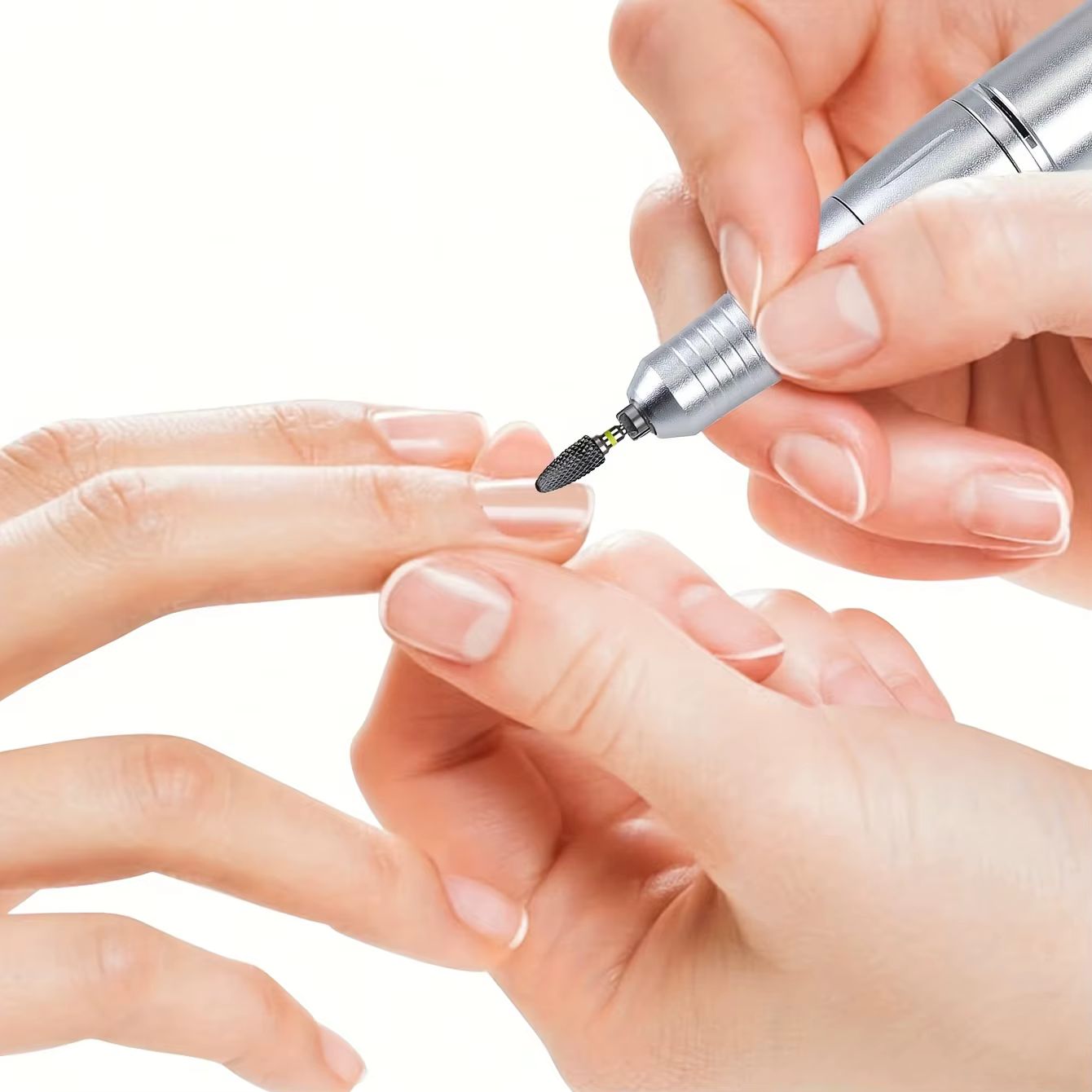 Forets à ongles en céramique noire, 3/32 pouces, sûr et professionnel, nettoyage des ongles, tête de