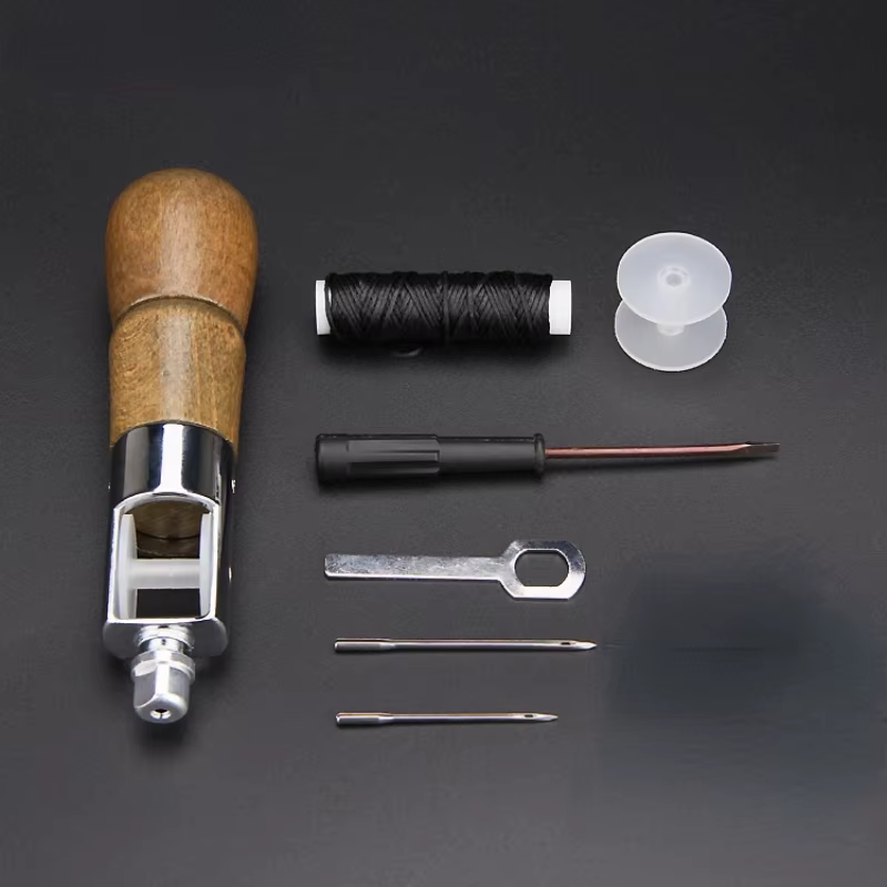 Machine à coudre à la main en cuir, bricolage, fil ciré, outil de couture, artisanat du cuir, bandes