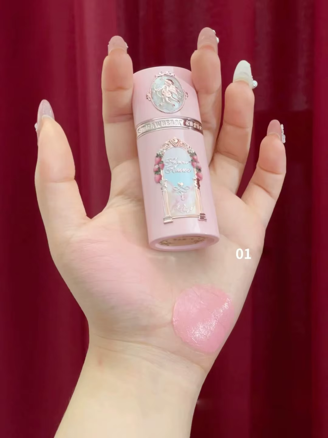 Flower Knows Strawberry Cupid Blush Liquide Eclat Naturel Teint Joues Longue Tenue Hydratant Leger M