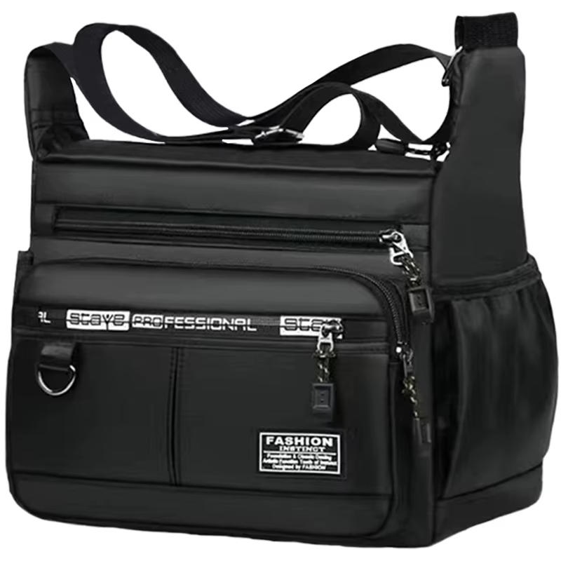 Sac bandoulière pour homme avec poches multi-couches, sangle réglable, sac à bandoulière professionn