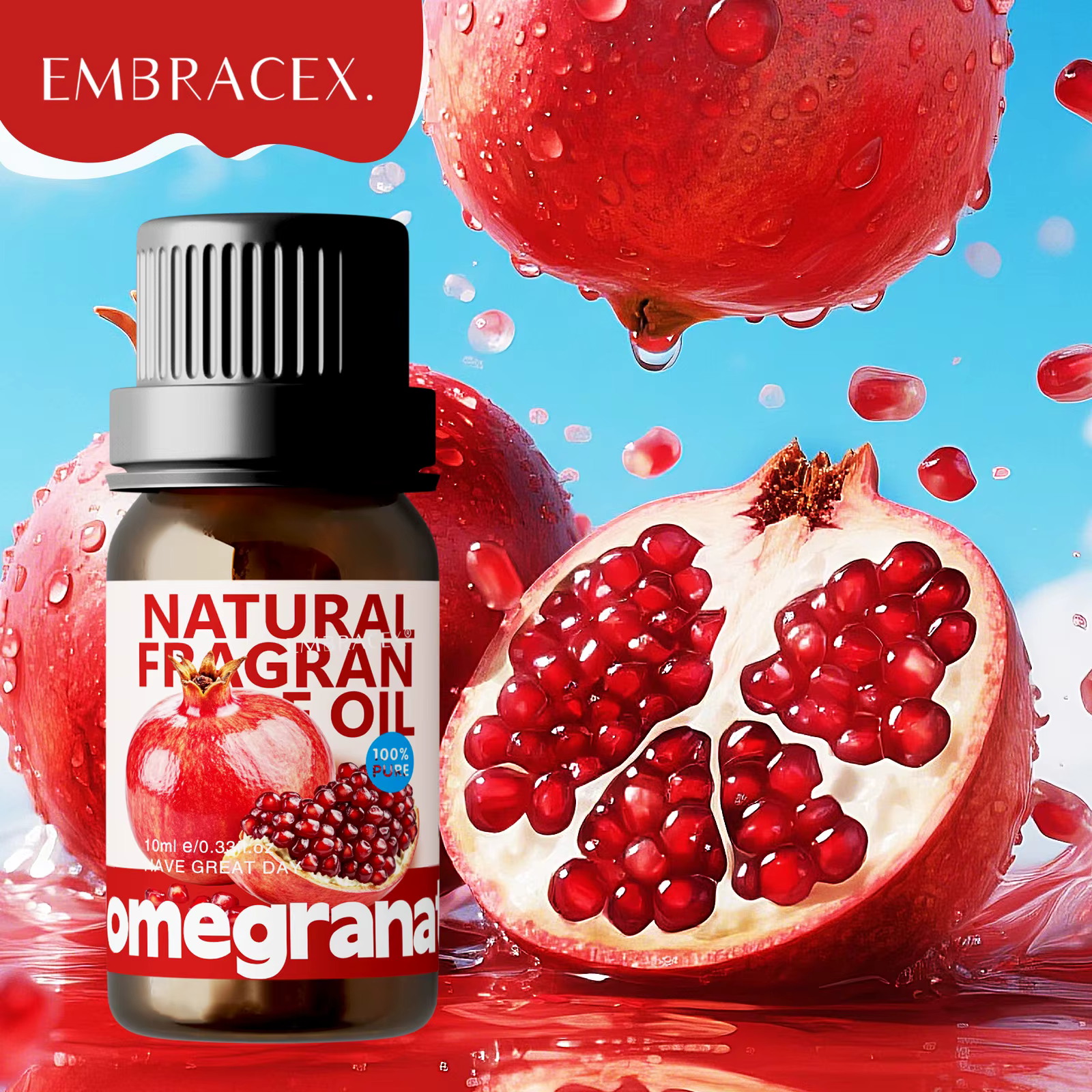 Huile essentielle de grenade 10ml, huile parfumée aux fruits, pour la fabrication de bougies, cadeau
