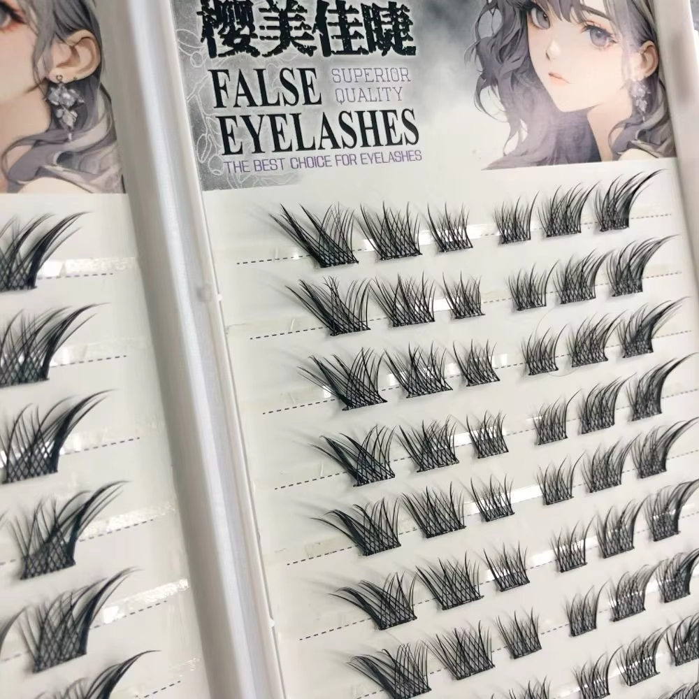 Faux-cils auto-adhésifs sans colle, grande capacité, œil de renard moelleux, Volume naturel, réutili