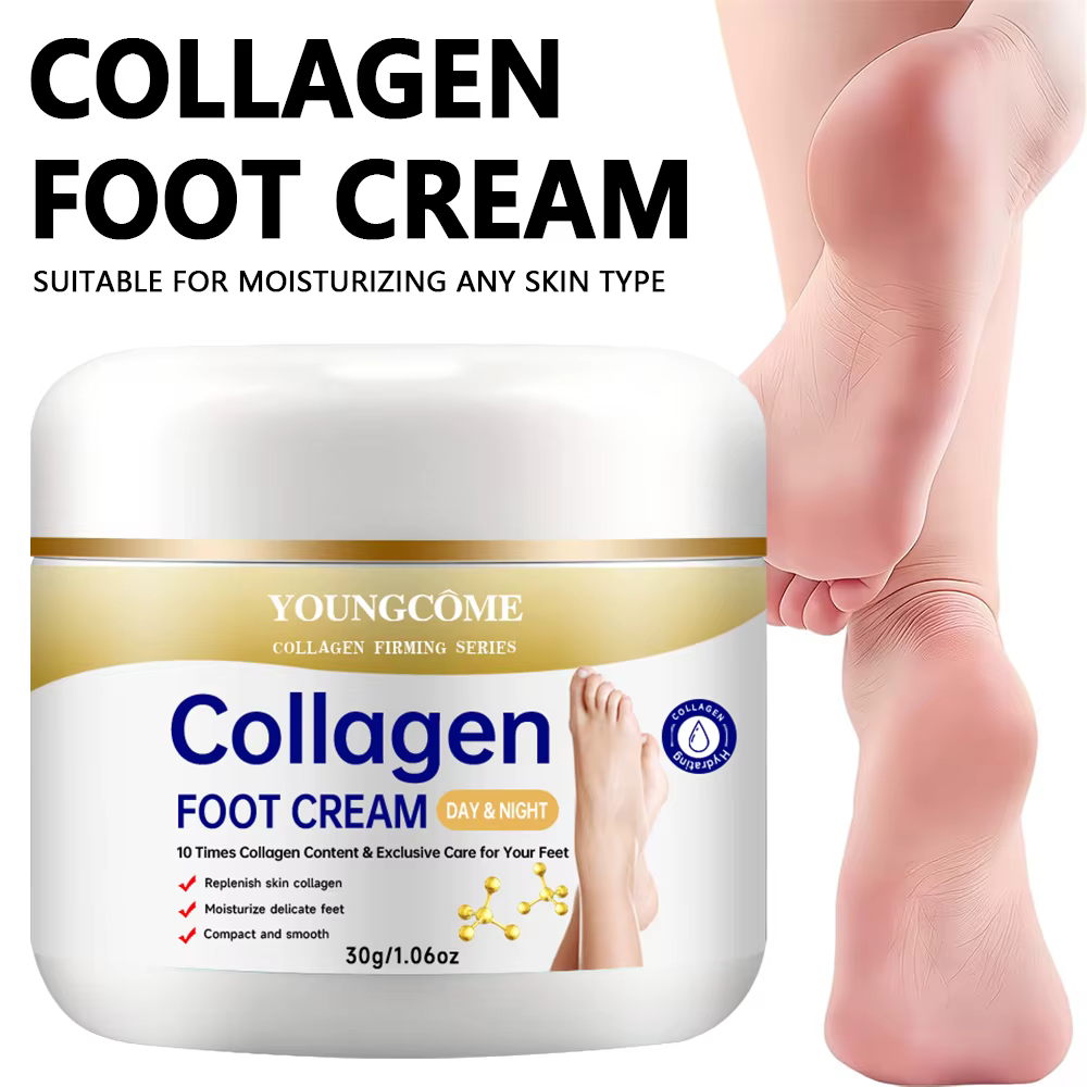 Crème pour les pieds au collagène, Anti-fissure à base de plantes, produits de réparation pour les f