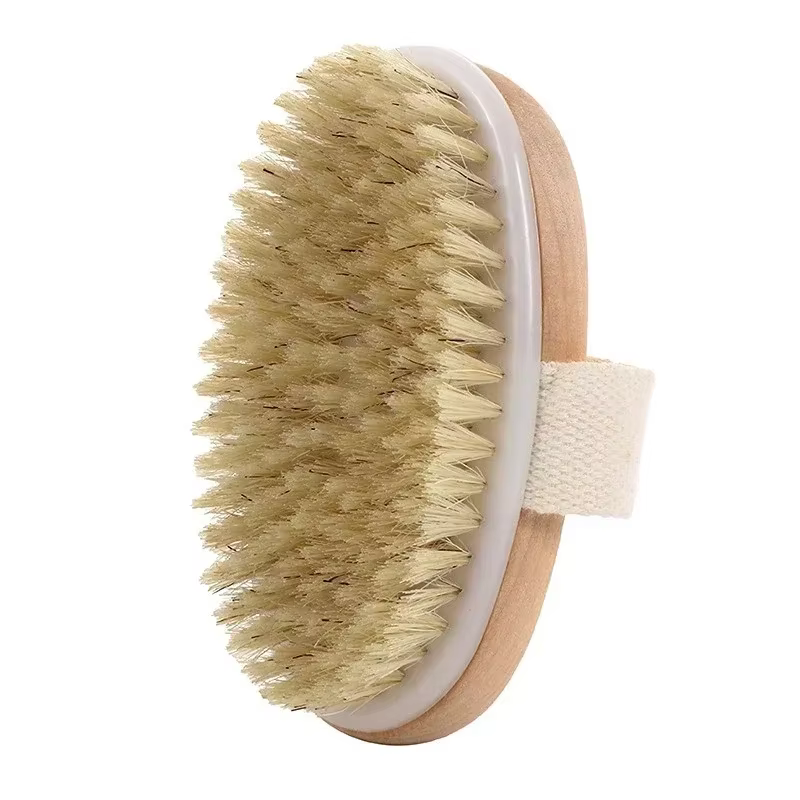 Brosse de Massage pour la peau sèche, poils naturels, dissolvant de peau morte, Anti-Cellulite, exfo