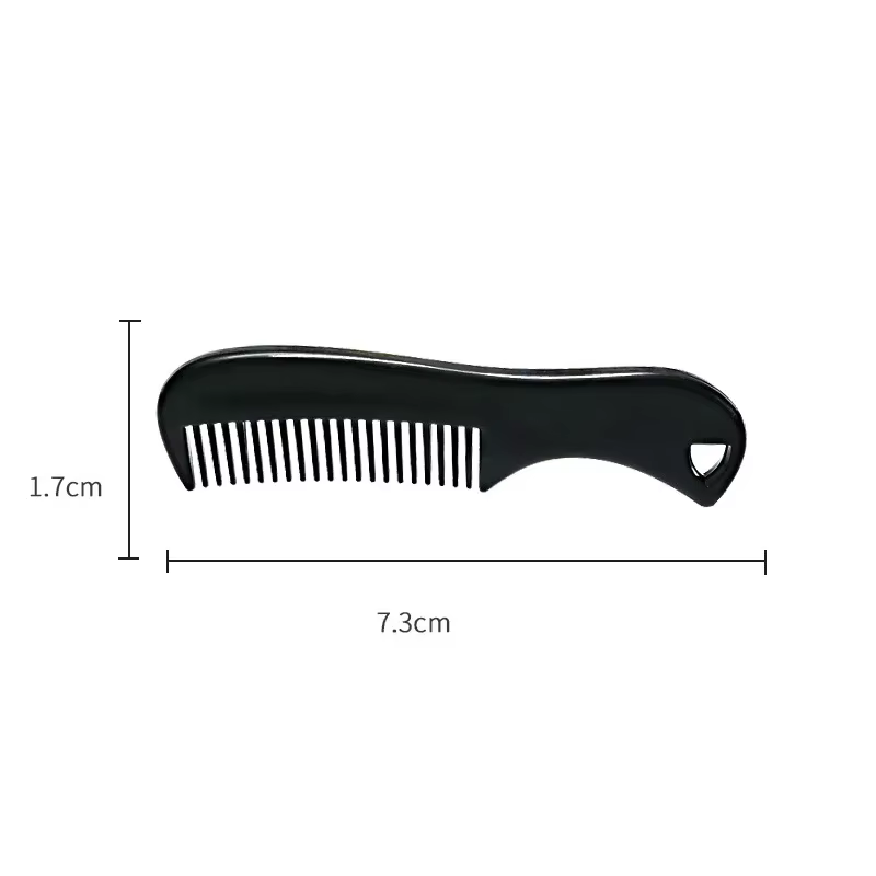 Mini Peigne à Barbe de Poche pour Coiffeur Professionnel, Brosse à Moustache, Dents Larges