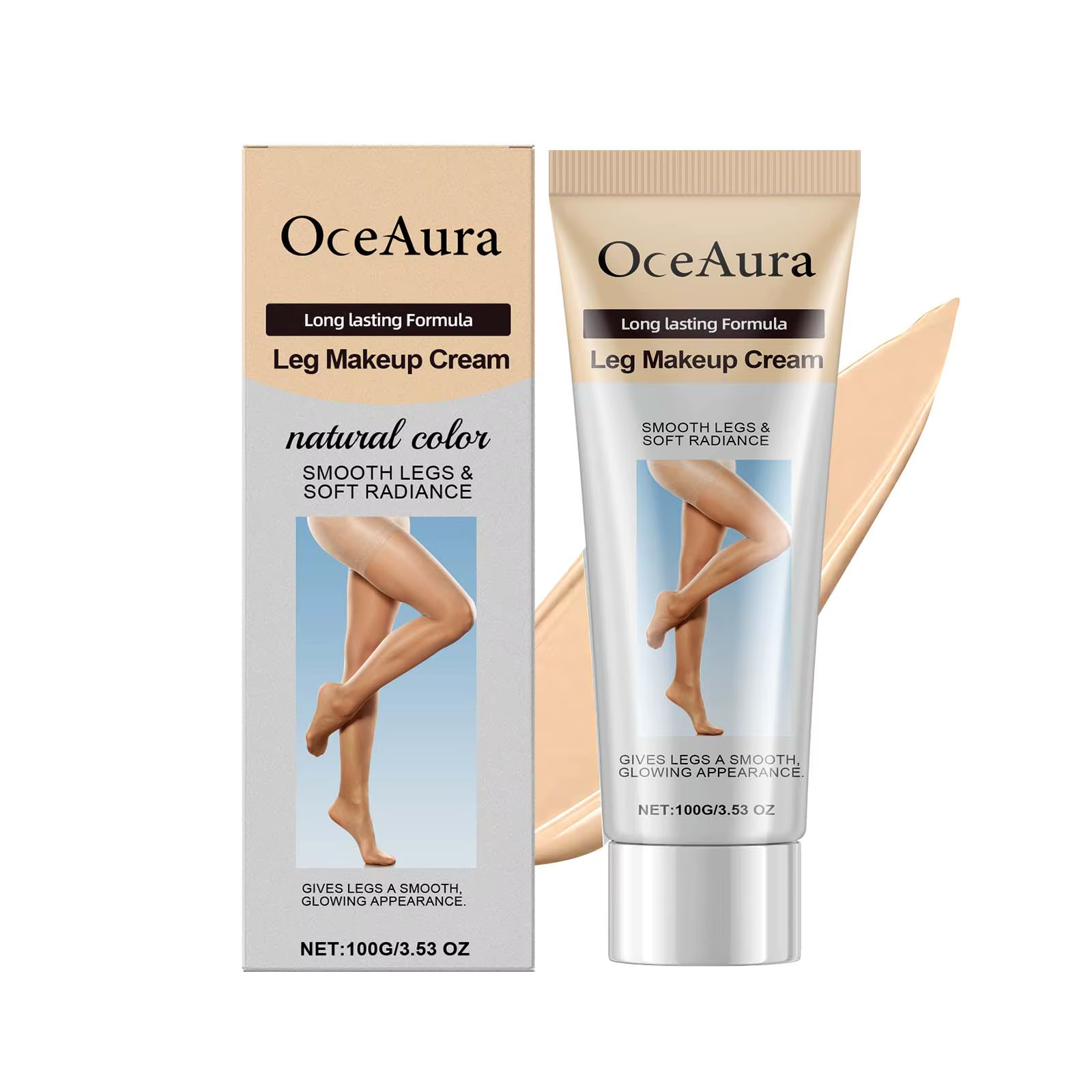 Crème de maquillage pour les jambes 100g, unifie le teint, fond de teint corporel, imperméable, long