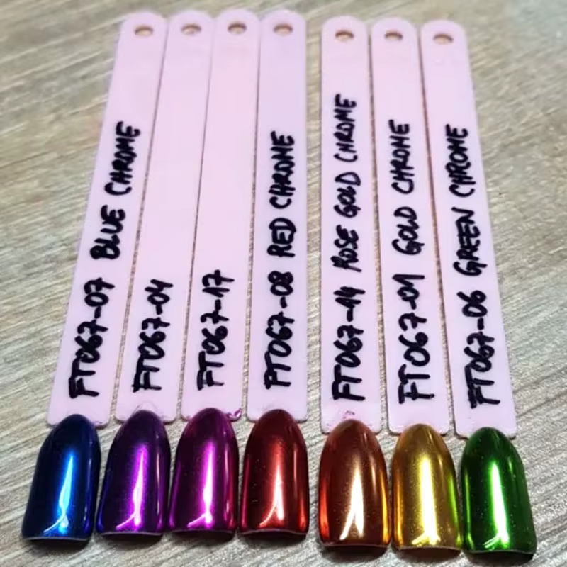 1/2 pièces argent or métal Chrome poudre à ongles effet miroir métallique ongles paillettes Pigment 