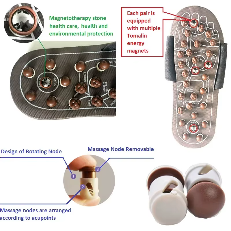 Massage Pieds Chaussons D’Acupuncture Outils De Massage Activation De Point Réflexologie Soulagement