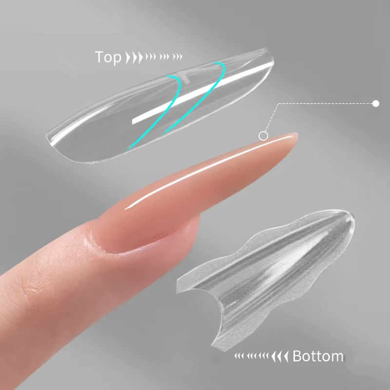 Nouvelles Formes à Ongles Double Usage Sandwich 180 pièces 15 Tailles 2025 – Formes Double Usage pou