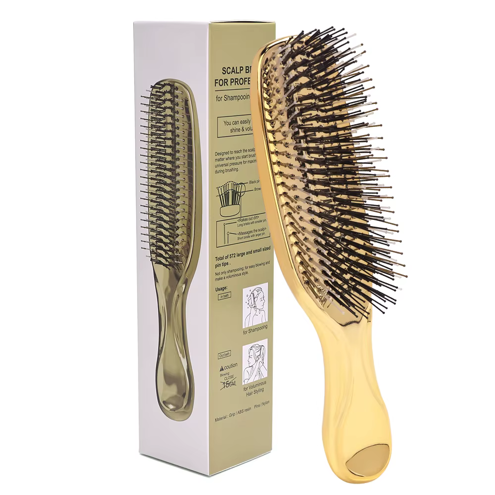 Peigne de Massage à coussin d'air fin, avec galvanisé, pour cheveux humides et secs, nettoyage du cu