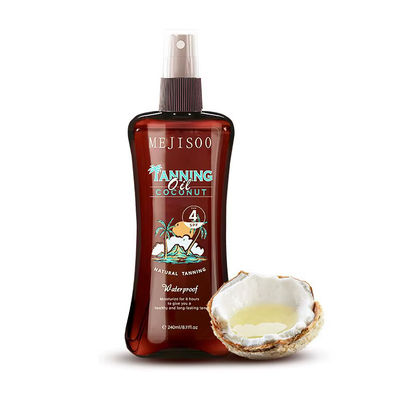 Huile de Bronzage Coco 240ml – Huile Intensifiante pour Bronzage Sans Soleil – Hydratante – Nouveaux