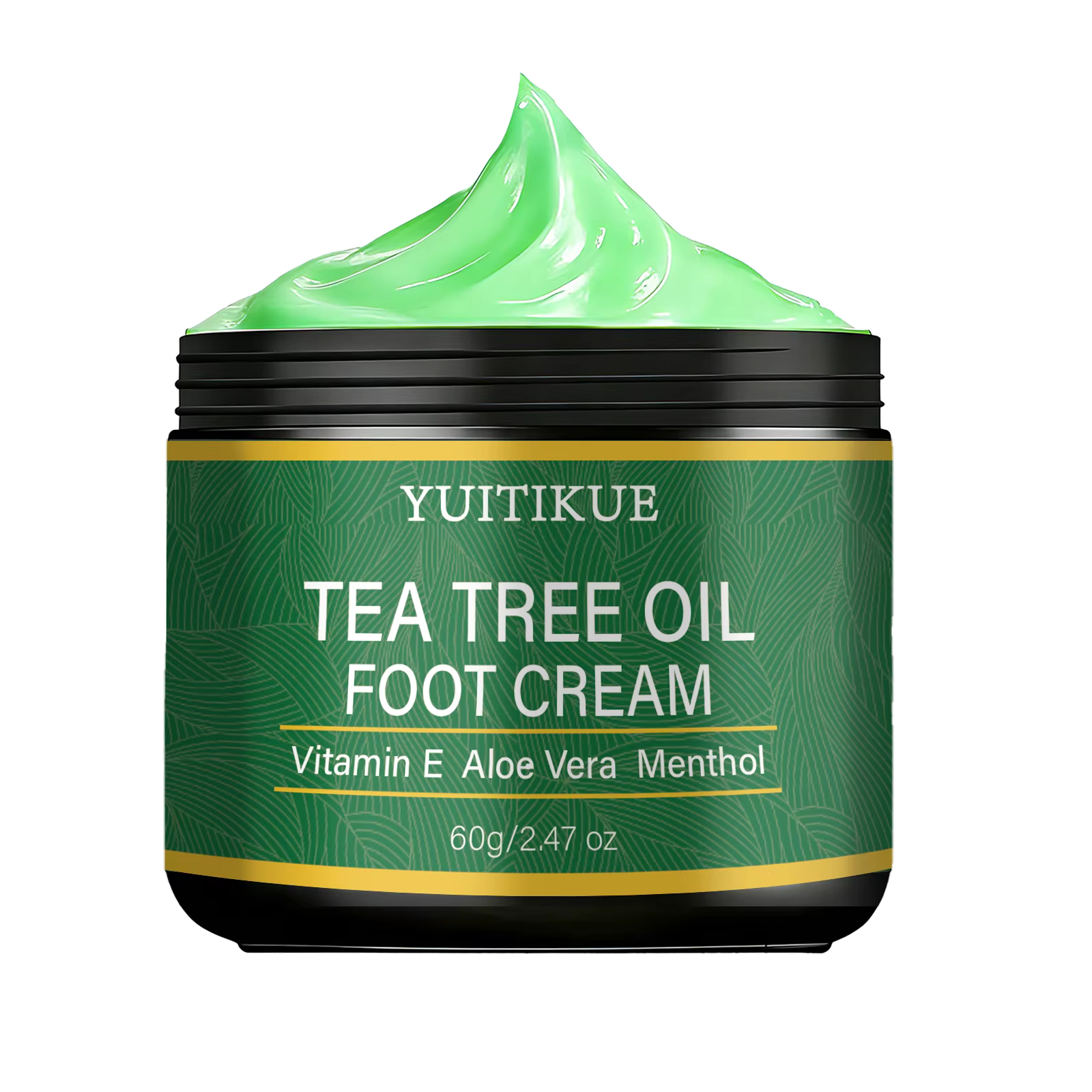 Crème pour les pieds à l'huile d'arbre à thé Yuitikue, 60g, infusée de vitamine E et d'aloe vera, cr