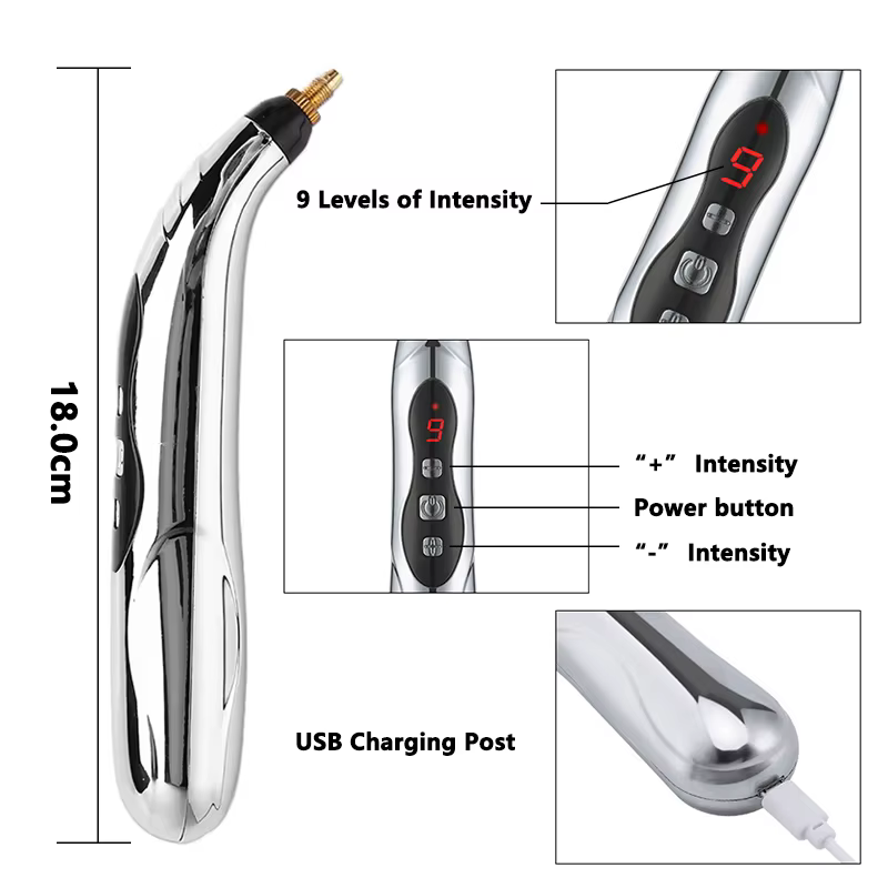 Stylo d'acupuncture énergétique méridien, thérapie par impulsions électriques, guérison des tissus p