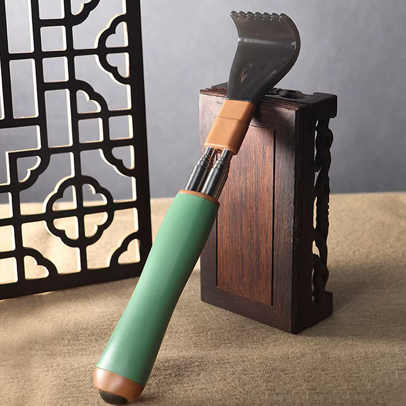 Gratte-dos télescopique Portable rétractable en acier inoxydable, outil de Massage des démangeaisons