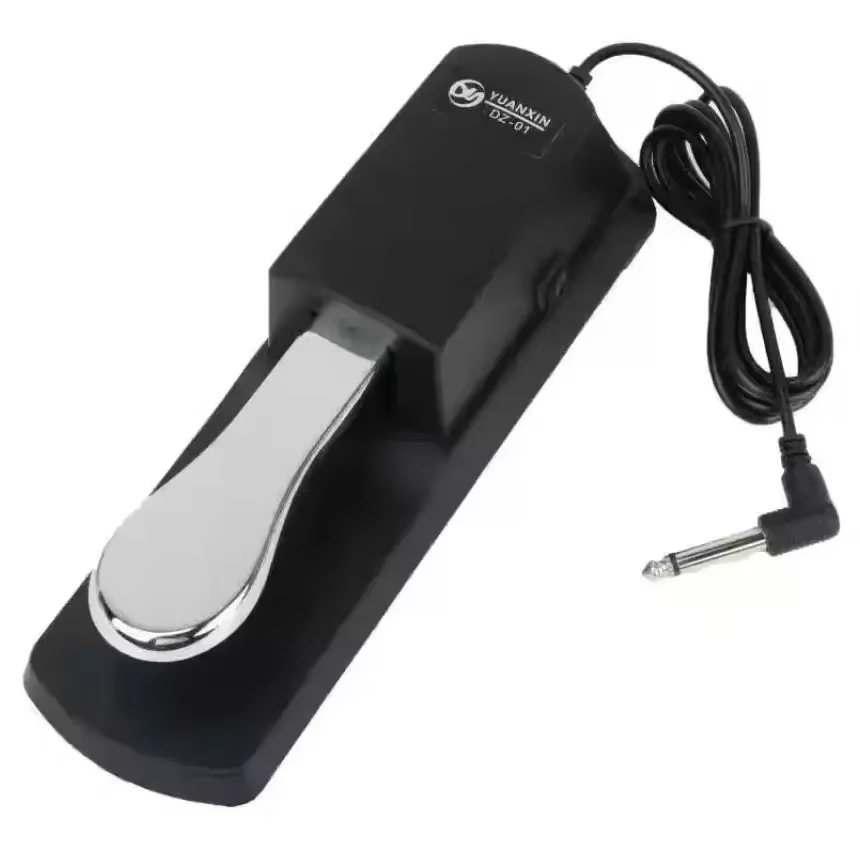 Pédale de sustain pour piano, synthétiseur électronique à trois pieds, clavier MIDI, accessoires pou