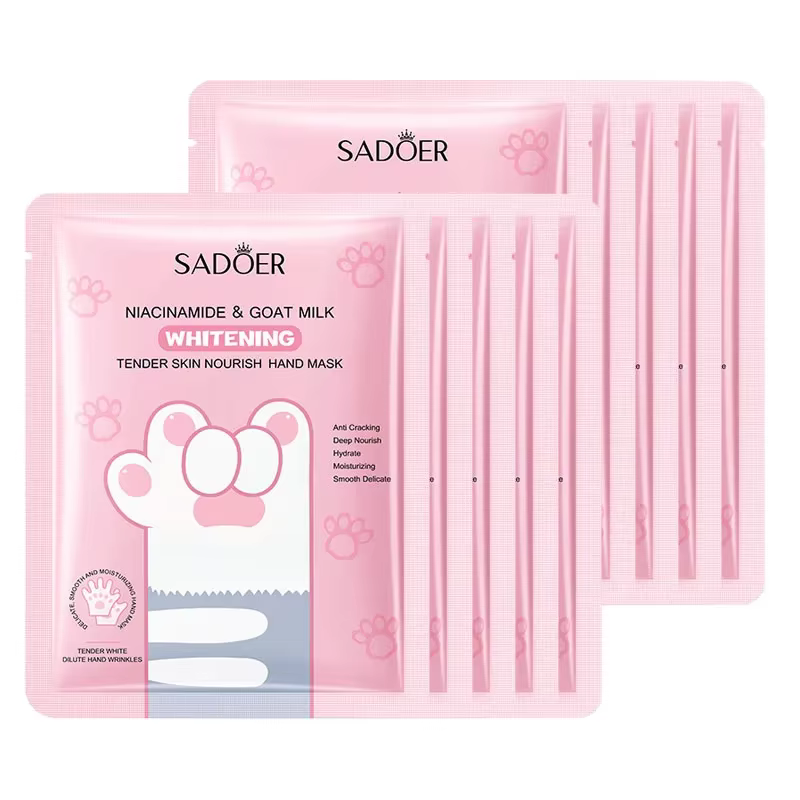 Masque pour les mains nourrissant au lait de chèvre, 10 paires, masques pour les mains, hydratant, A