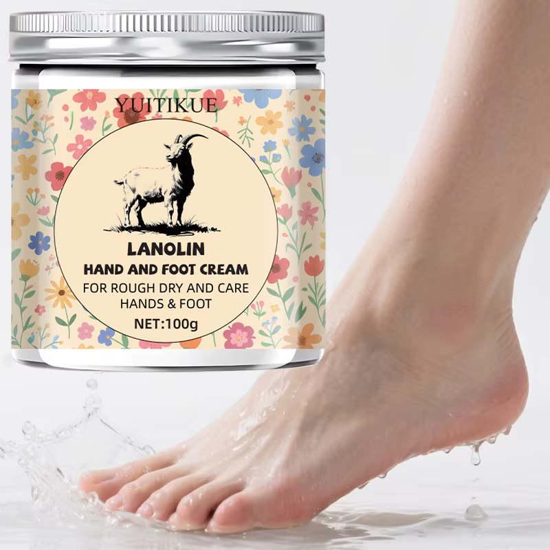 YUITIKUE Crème pour les mains et les pieds en lanoline, adaptée aux peaux rugueuses, sèches et pour 