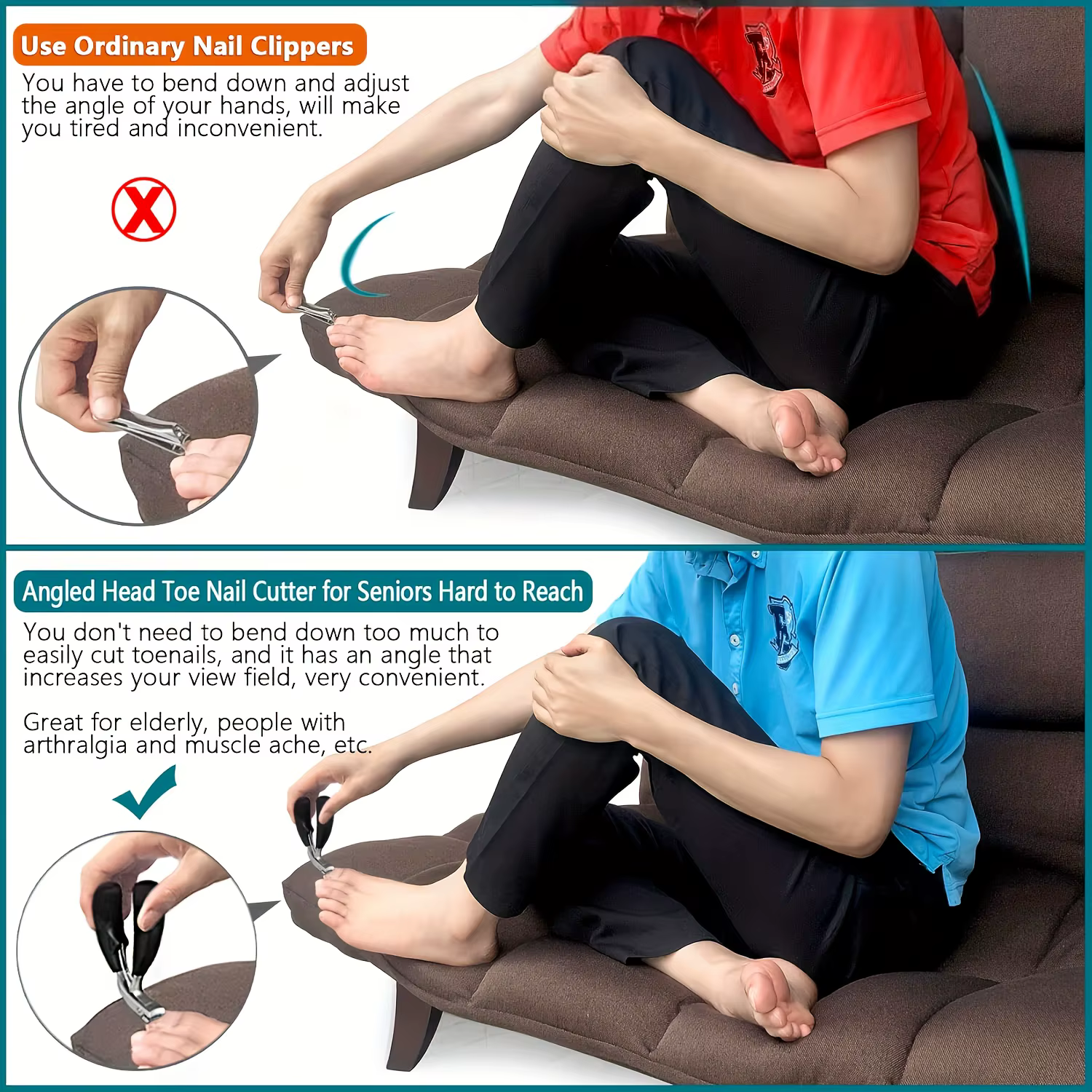 Coupe-ongles concave en acier inoxydable de qualité professionnelle pour ongles épais et ongles inca