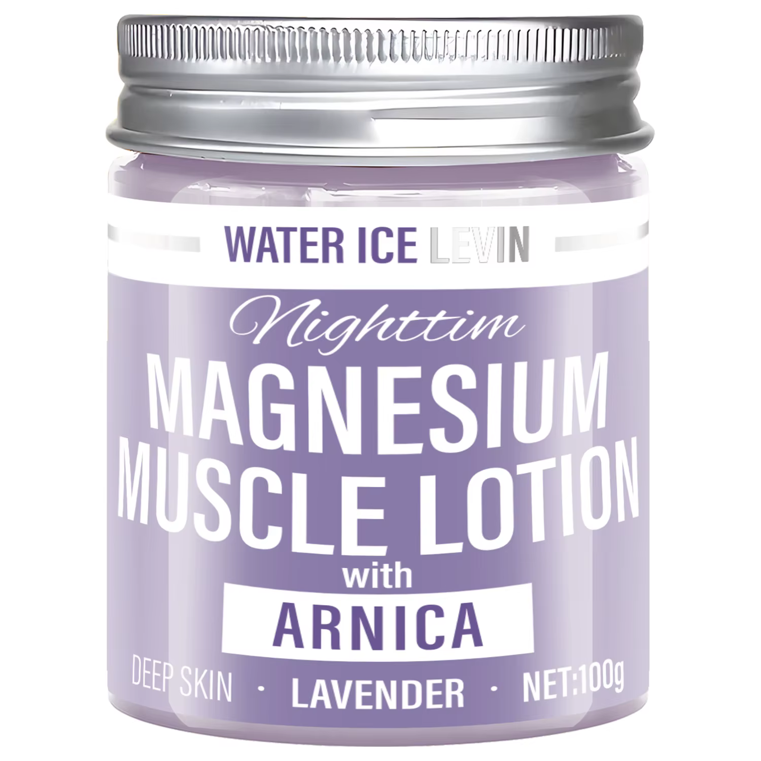Lotion musculaire au magnésium avec acide hyaluronique et lavande pour une hydratation profonde et u