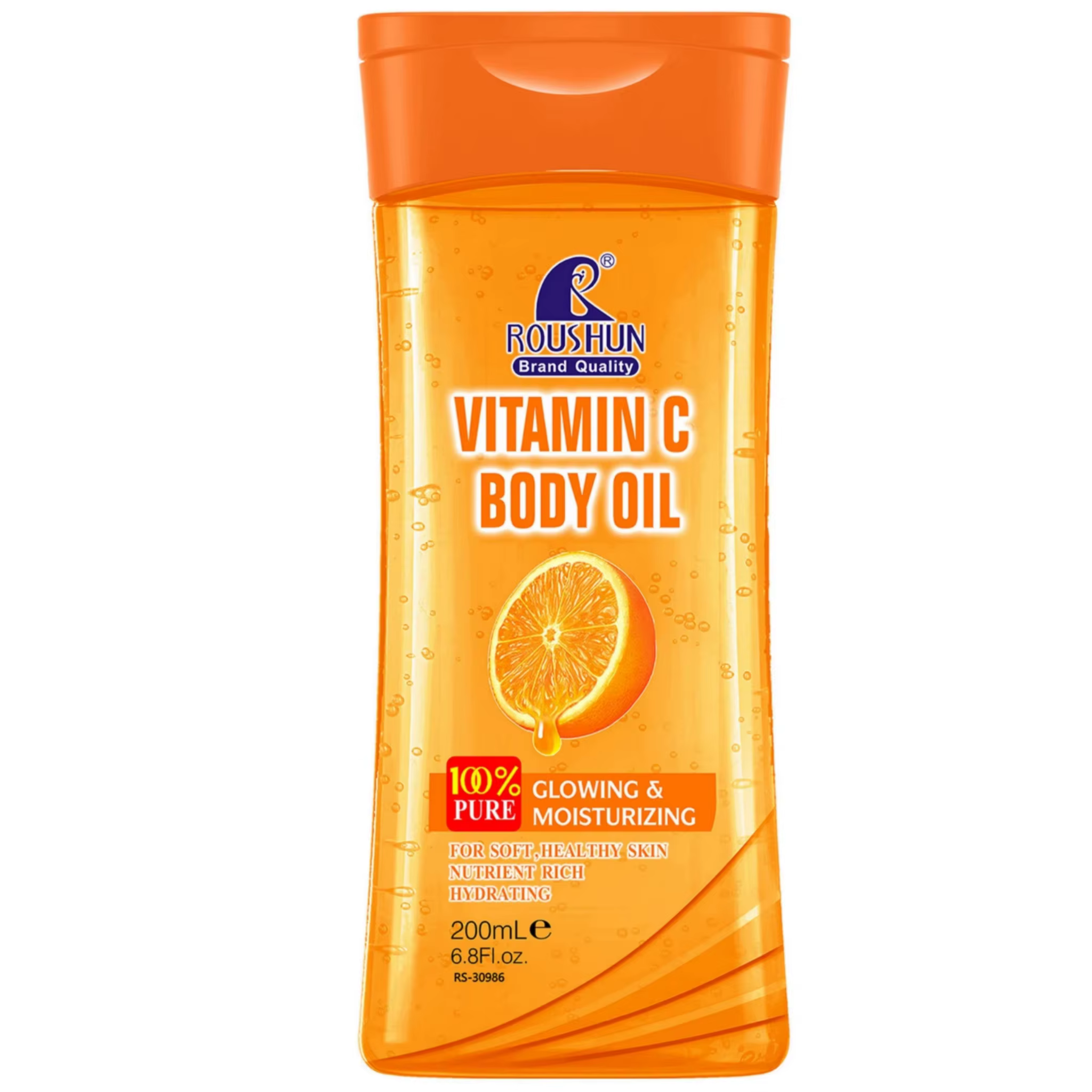 200ml Roushun Huile corporelle à la vitamine C, soin hydratant pour la peau, soin hydratant adapté à