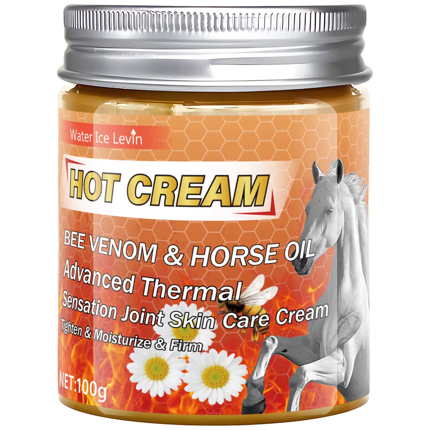 Crème chaude avancée à la veine d'abeille et à l'huile de cheval pour les soins de la peau articulai