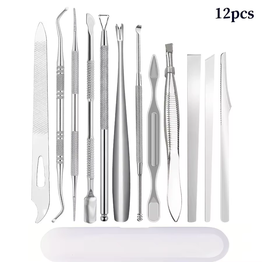 Kit de pédicure 12 pièces - Produits de soin des pieds - Outils portables pour salon de manucure à d
