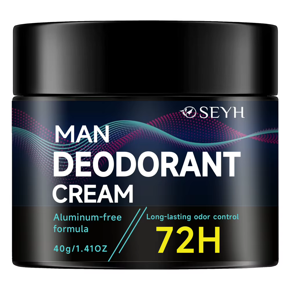 Déodorant crème anti-transpirant pour homme SEYH - Fraîcheur 72 heures avec menthe et acide hyaluron