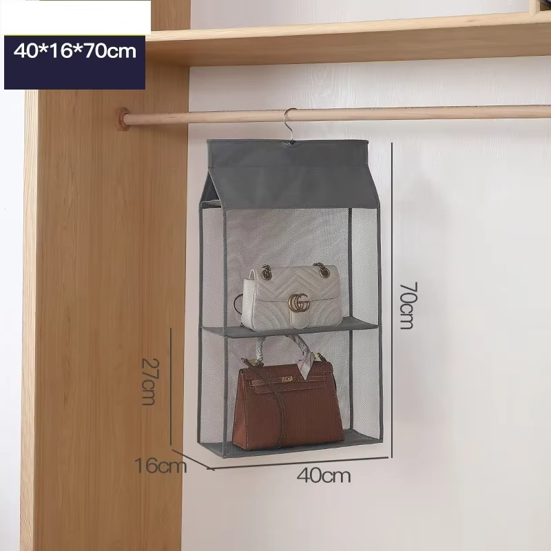 Placard sac à main pour armoire, sac de rangement, porte murale transparente, sac à chaussures diver