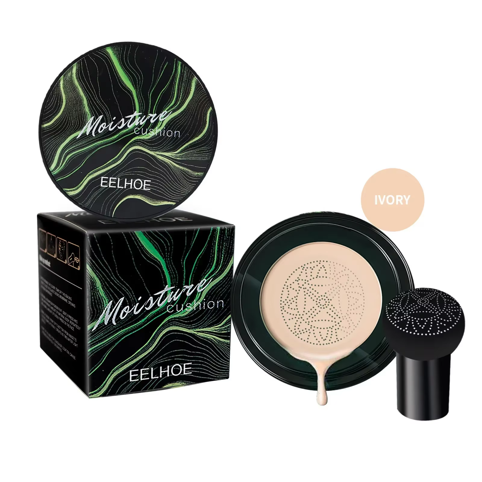 Fond de teint magique tête de champignon coussin d'air CC crème visage correcteur hydratant imperméa