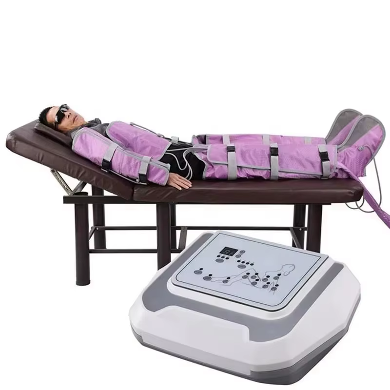 Machine de pressothérapie professionnelle, appareil de Massage lymphatique violet, bras, épaules, ve