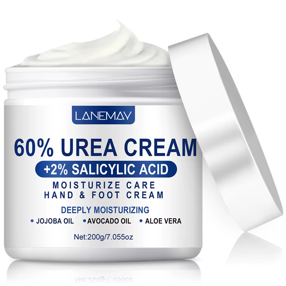 Crème à l'urée 60% pour les mains et les pieds, crème hydratante riche en acide salicylique et en gl