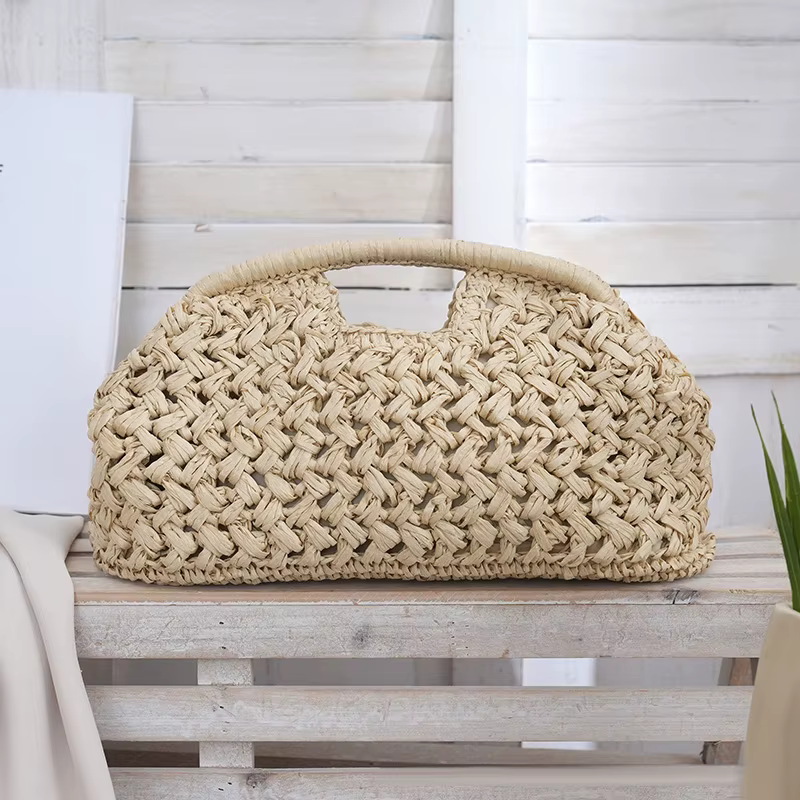 Sac à main tendance pour femme, style bohème, grande capacité, sac de voyage tissé, sac bandoulière 