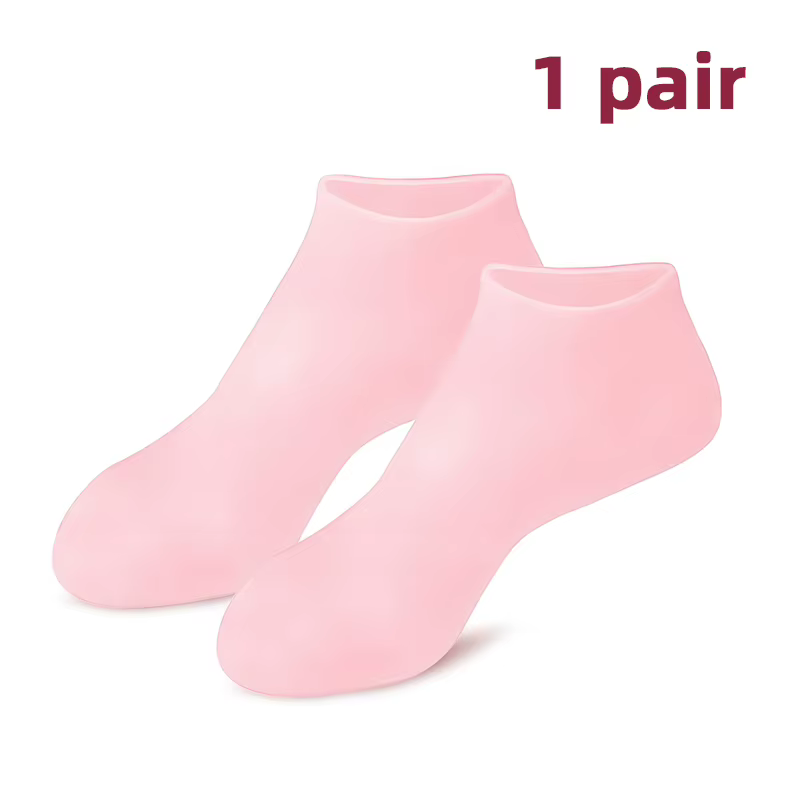 Chaussettes de soins des pieds en Silicone pour talons secs et craquelés, dissolvant de callosités a