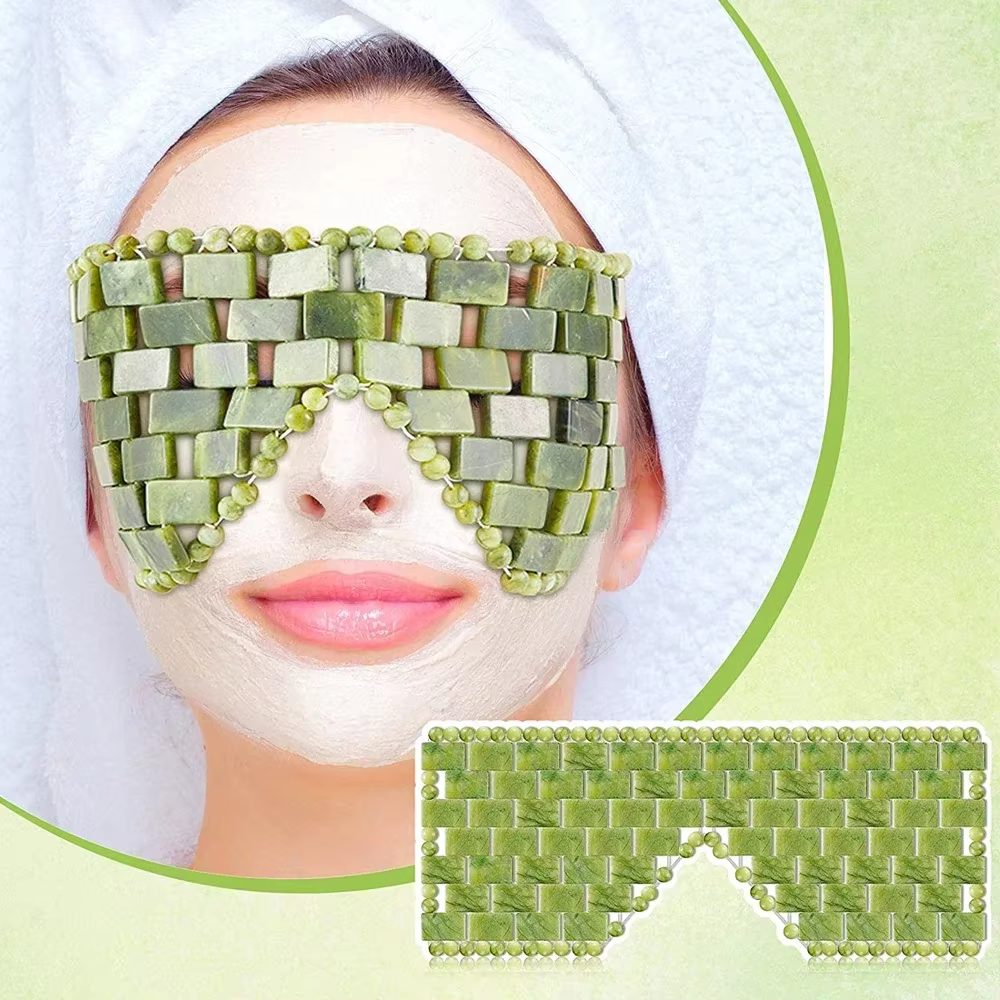 Masque pour les yeux en Jade rafraîchissant masseur masque pour les yeux en Jade naturel yeux pour l