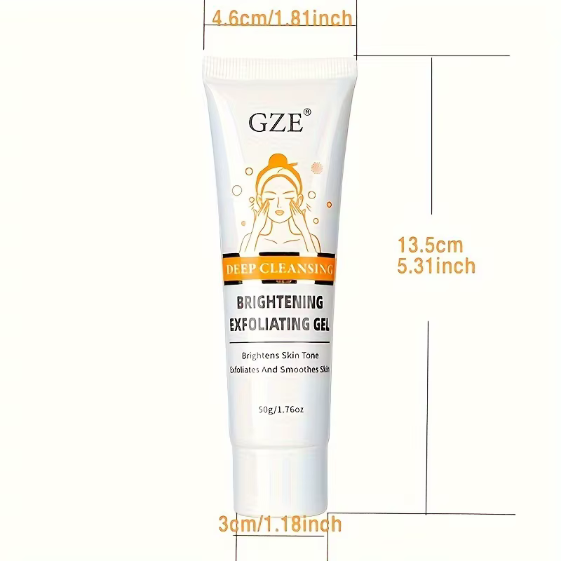 GZE Gel exfoliant à l'extrait d'huile de ricin, Gel exfoliant pour le visage et le corps, Exfoliant 