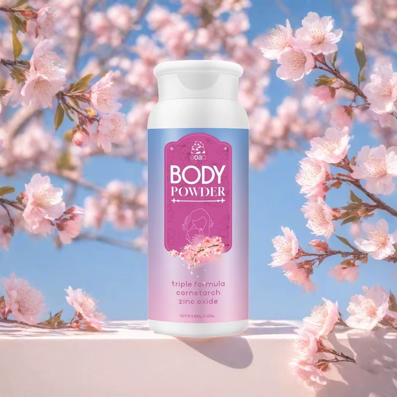 aoao Sakura poudre pour le corps en fleurs de cerisier-amidon de maïs naturel et oxyde de zinc avec 
