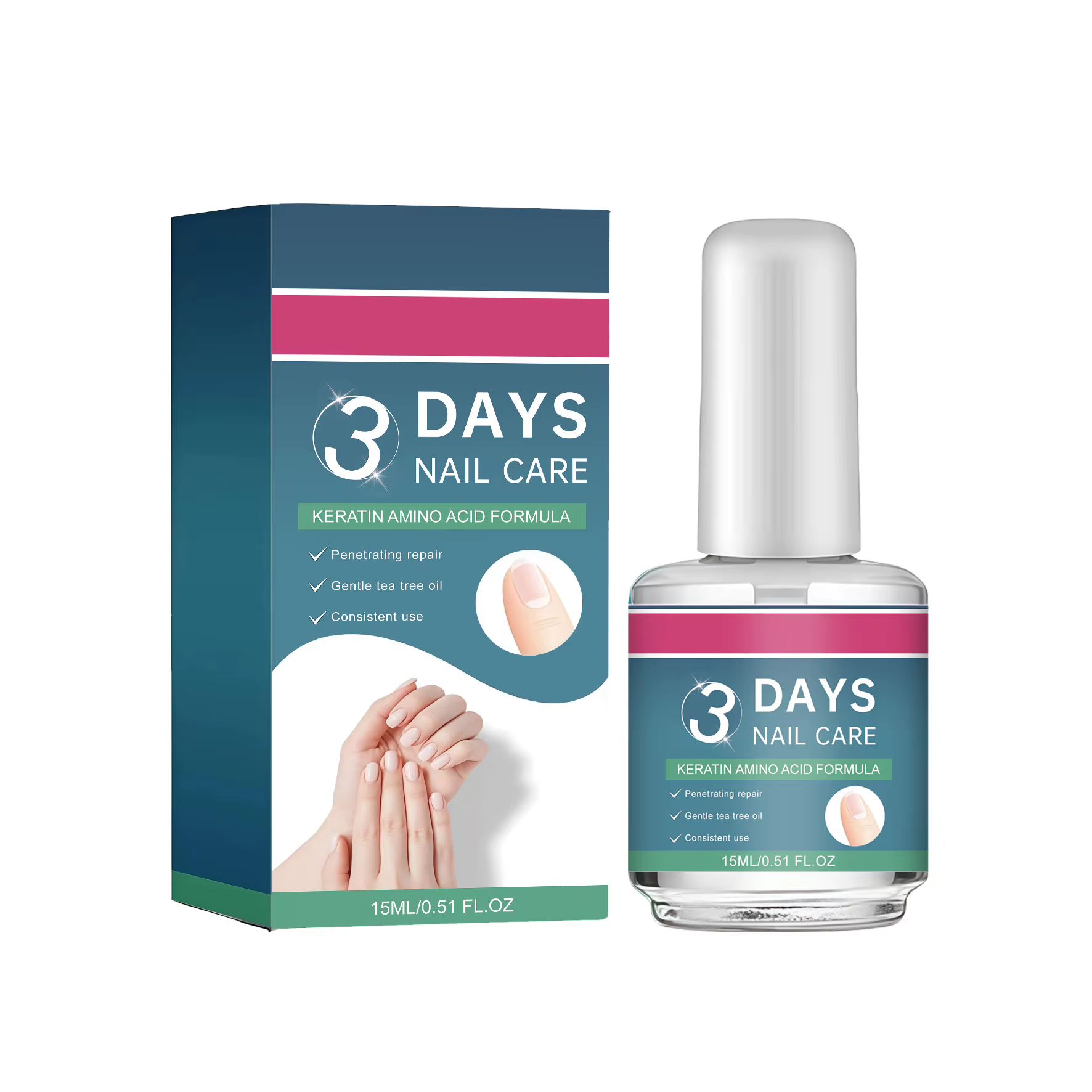 Traitement des ongles sur 3 jours, formule à base de plantes naturelles, restaure la santé des ongle